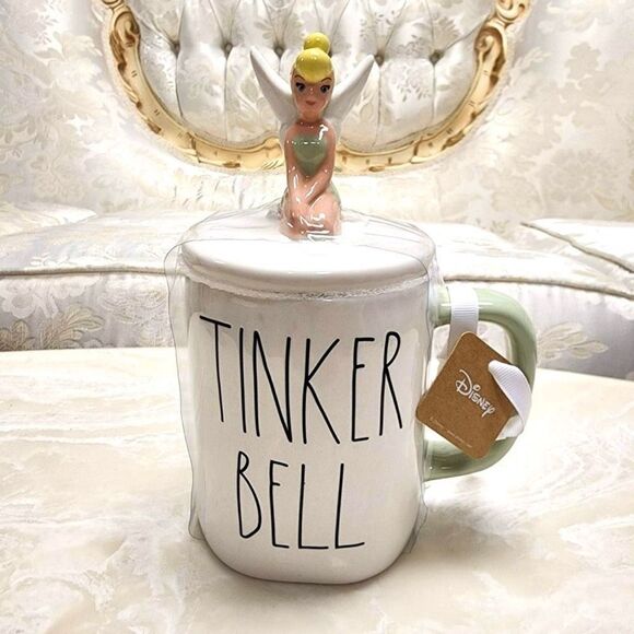NWT Gorgeous 3D Rae Dunn Disney Mug White Ceramic Tinkerbell Tinker Bell - Picture 12 of 12